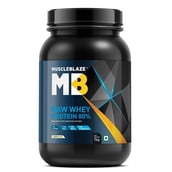 1 - MuscleBlaze Raw Whey Protein OP,  2.2 lb  Jar Unflavoured 