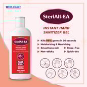 1 - West Coast SteriAll-EA Instant Hand Sanitizer Gel, Fragrance Free 100 ml Kills 99% Germs without Water (Pack of 5)