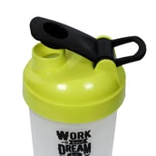 1 - Greenbee Work Dream Never Protein Shaker,  Transparent with Green Cap  500 ml 