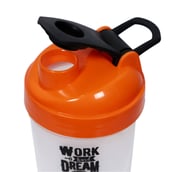 1 - Greenbee Work Dream Never Protein Shaker,  Transparent with Orange Cap  500 ml 