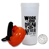 2 - Greenbee Work Dream Never Protein Shaker,  Transparent with Orange Cap  700 ml 