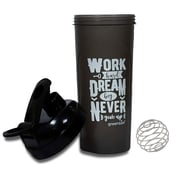 2 - Greenbee Work Dream Never Protein Shaker,  Black with Black Cap  700 ml 