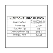 nutrition - VAHDAM Turmeric Matcha Green Tea,  50 g  Natural 