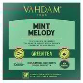 VAHDAM Mint Melody Green Tea- 15,  15 Piece(s)/Pack  Natural 