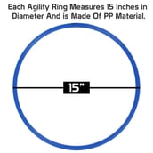1 - Fitsy Agility Training Ring (AR2416),  Multicolor  15 Inches 6 Piece 