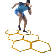 Fitsy Hexagonal Agility Ring (AR2415),  Yellow  20 Inches 6 Piece 