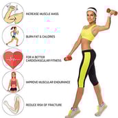 2 - Fitsy Vinyl Dumbbells (AR2263), Red (Pair) 3 kg