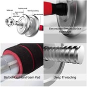 2 - Fitsy Chrome Dumbbell Set Rubber Grip (AR2483), Silver 15 kg