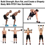 3 - Fitsy Hex Dumbbells (AR2049),  Black  10 kg 