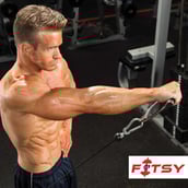 1 - Fitsy Single Rubber D Handle -2PC,  Silver and Black 