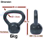 1 - Fitsy Iron Kettelbell, Black 4 kg