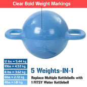 1 - Fitsy Adjustable Water Kettlebell,  Blue  6 kg 