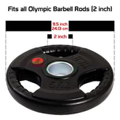 1 - Fitsy Olympic Weight Plates for Gym (Pair),  Black  5 kg 