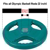 2 - Fitsy Olympic Weight Plates for Gym (Pair),  Green  10 kg 