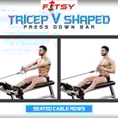 Fitsy V-Shape Press Down Chrome Bar,  Silver 