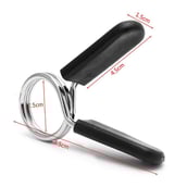 3 - Fitsy Spring Collar - 1IN 2PC,  Silver and Black 