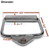 3 - Fitsy V Shape Tricep Rubber Bar - AR2515, Silver and Black