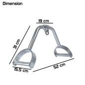 2 - Fitsy U Shape Press Down Chrome Bar,  Silver 