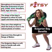 3 - Fitsy Bulgarian Bag, Black and Green 5 kg