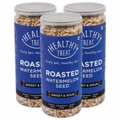 Healthy Treat Roasted Watermelon Seeds (Pack of 3),  Sweet and Sour  0.125 kg 