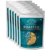 Healthy Treat Roasted Corn Flakes (Pack of 6),  Unflavoured  0.100 kg 