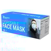 2 - SemcoCare+ 3 Layer Disposable Mask,  Blue (Pack of 50) 