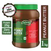 1 - Nouriza Dark Chocolate Peanut Butter Spread (Creamy),  1 kg  Added Whey Protein 
