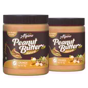 2 - Alpino Natural Honey Peanut Butter (Pack of 2), 1 kg Crunch