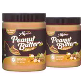 2 - Alpino Natural Honey Peanut Butter (Pack of 2),  1 kg  Smooth 