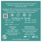 2 - Swachhta Instant Sanitizer Spray,  Fragrance Free  500 ml  Kills 99.99% of Germs (Pack of 2) 