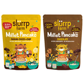 Slurrp Farm Millet Pancake Mix,  Banana Choco-Chip & Chocolate Combo  150 g 