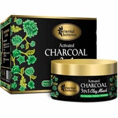 Front - Oriental Botanics Activated Charcoal 3 IN 1 Clay Mask, 100 g Pore Detoxifying, Whitening & Refreshing