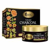 2 - Oriental Botanics Activated Charcoal 4 IN 1 Face Scrub,  100 g  Exfoliate, Detoxify, Brighten & Refresh 