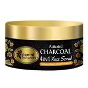 10 - Oriental Botanics Activated Charcoal 4 IN 1 Face Scrub,  100 g  Exfoliate, Detoxify, Brighten & Refresh 