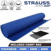 Strauss Yoga Mat,  Blue  4 mm 