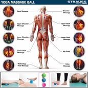 1 - Strauss Yoga Massage Ball,  Blue 