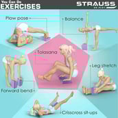 4 - Strauss Yoga Block,  Purple  9x4x6 in 