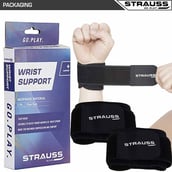 5 - Strauss Wrist Support,  Pair (Black)  Free Size 