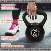 1 - Strauss Kettlebell,  Black  2 kg 
