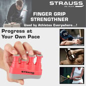 2 - Strauss Adjustable Finger Hand Grip,  Pink 