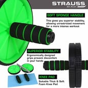 1 - Strauss Double Exercise Wheel,  Green  560 g 