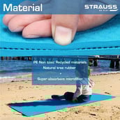 2 - Strauss PE Eco Friendly Yoga Mat, Blue 6 mm