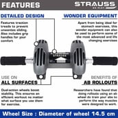 2 - Strauss Power Stretch Roller,  Grey  Free Size 