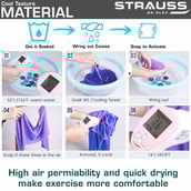 3 - Strauss Cooling Towel,  Purple  90 cm 