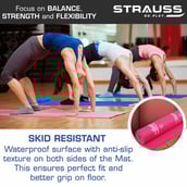 2 - Strauss Yoga Mat Yogasana,  Pink  4 mm 