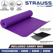 Strauss Yoga Mat,  Purple  8 mm 