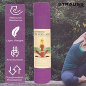 4 - Strauss TPE Eco Friendly Yoga Mat,  Purple  6 mm 