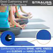 3 - Strauss Yoga Mat,  Blue  8 mm 
