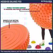 1 - Strauss Hedgehog Balance Pod, Orange 10x16x16 cm