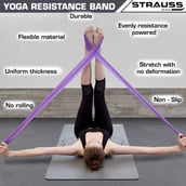 1 - Strauss Yoga Resistance Bands (Pack of 3),  Assorted  Medium Heavy and Light 